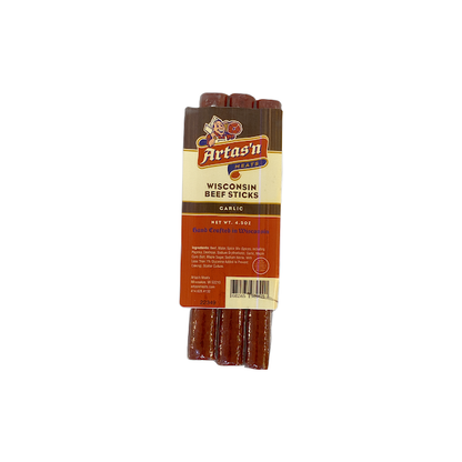 Wisconsin Garlic Beef Stick- Artas'n Meats- {{Product type}}