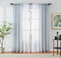 Ombre Grey Crinkle Gradient Chiffon Curtains 2 Panels Rod Pocket 52" Wx95 L - Kia Day Design