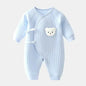 Baby Autumn Clothes Cartoon Bear Blue 6 Months