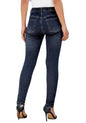 High Waist Low Cut Jeans with Button Detail - Kia Day Design