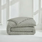 Luxe Australian Sateen Duvet Cover - Ecru & Sage Button Closure - Home - Bed