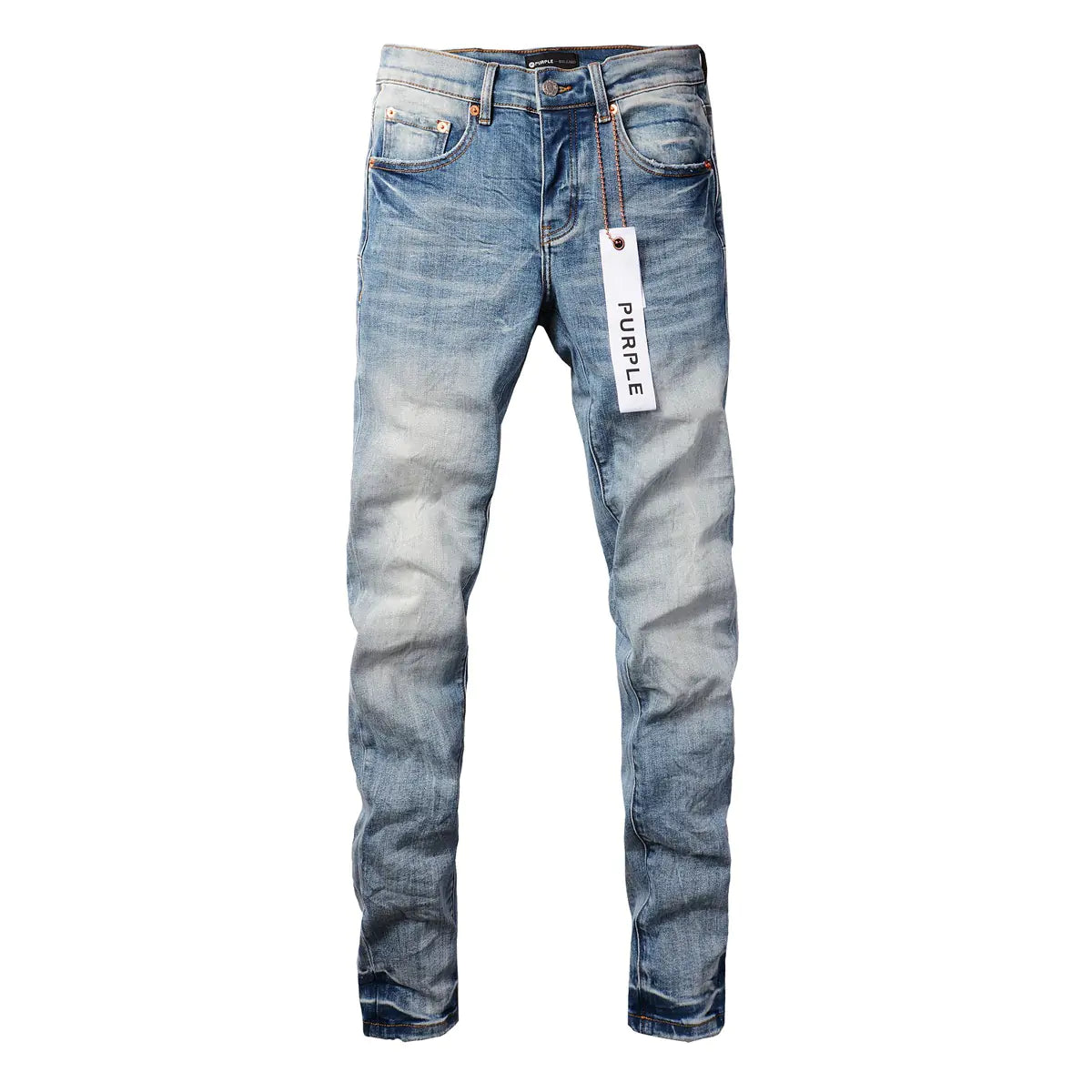 Men's Blue Patch Jeans - American High Street Style Kia Day Design