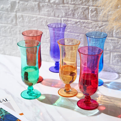 Madrid Acrylic Hurricane Cocktail Glassware, Set of 6 - - Hurricane