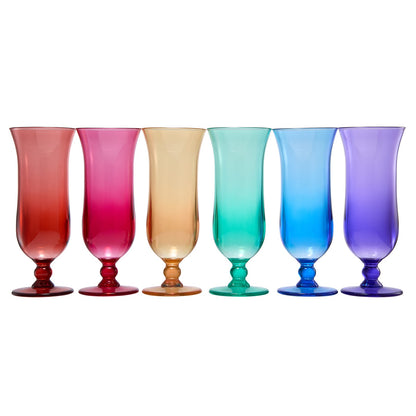 Madrid Acrylic Hurricane Cocktail Glassware, Set of 6 - - Hurricane