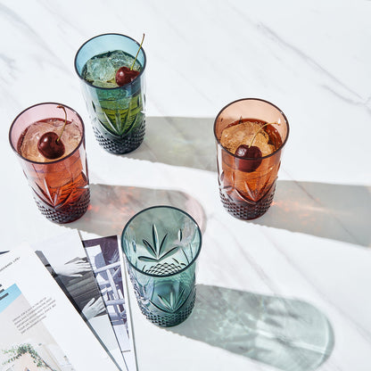 Onix Acrylic Crystal Highball Glassware, Set of 4 - - Highball