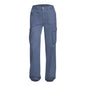 Adjustable Cargo Pants Women Straight Fit Baggy Wide Leg High Waist Pants Pockets Retro Street Style Casual Trousers - Blue -