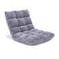 Adjustable 14-position Cushioned Floor Chair-Gray - - Home & Garden