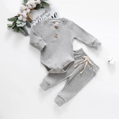 Babies Knit Long Sleeve Romper and Pants