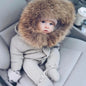 Baby Knit Sweater and Romper - Grey - sweater