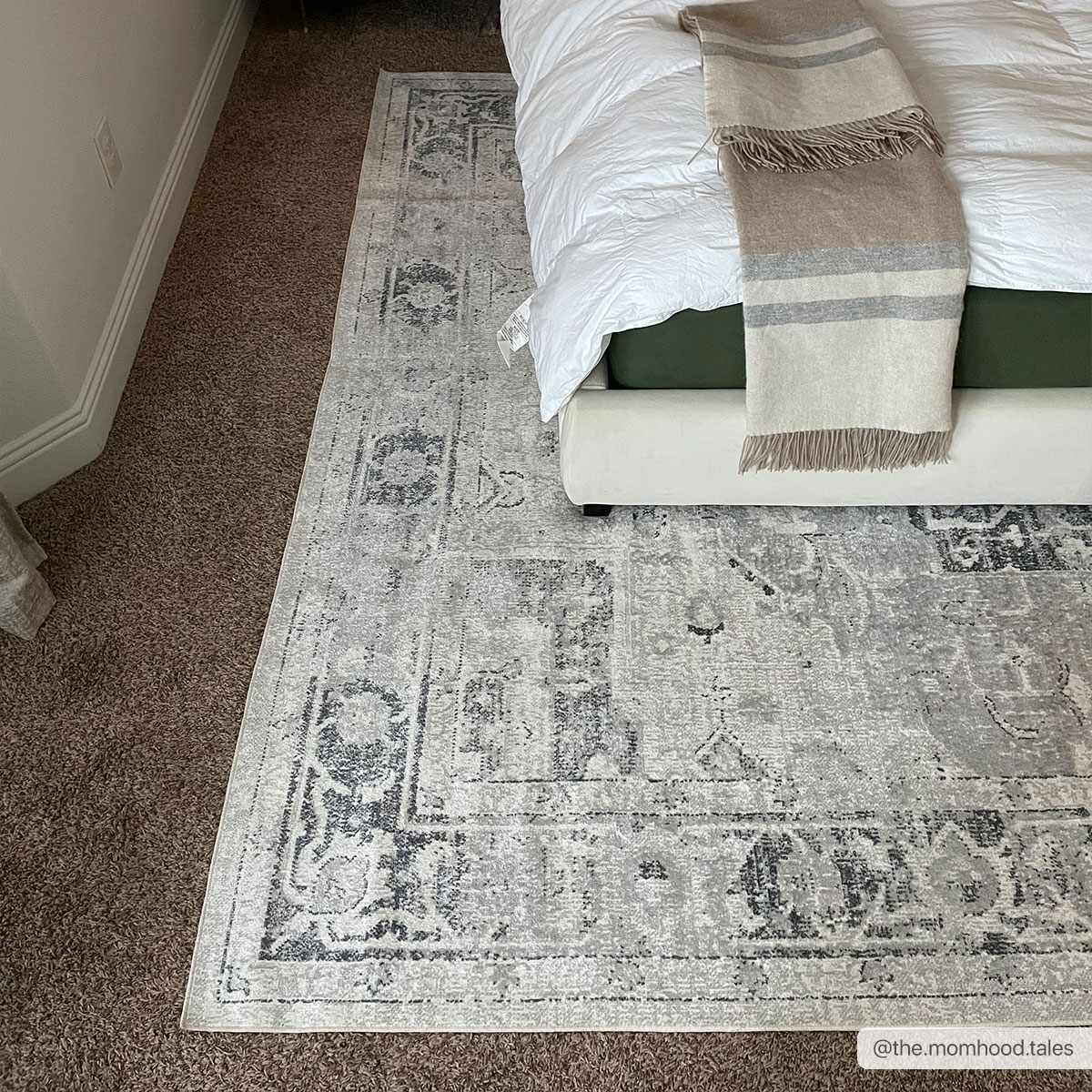 Akram Cream & Antrasit Washable Area Rug - - Rugs