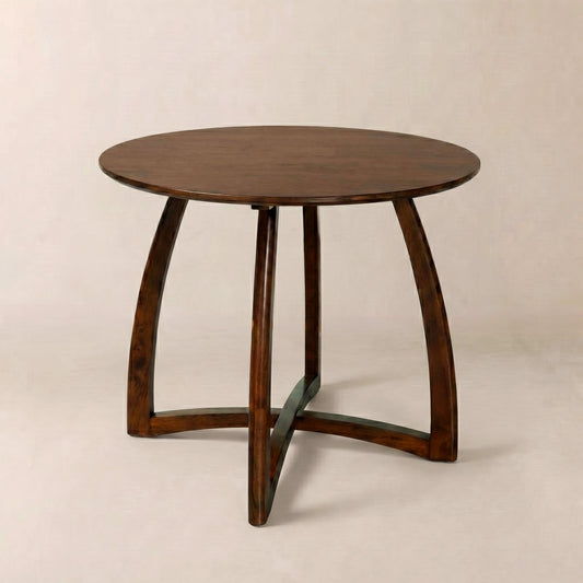 Alma 36 Inches Round Dining Table for 4 Mid-Century Modern Kitchen & Dining Room Tables - - Table