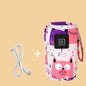 Portable USB Baby Bottle Warmer Bag Pink