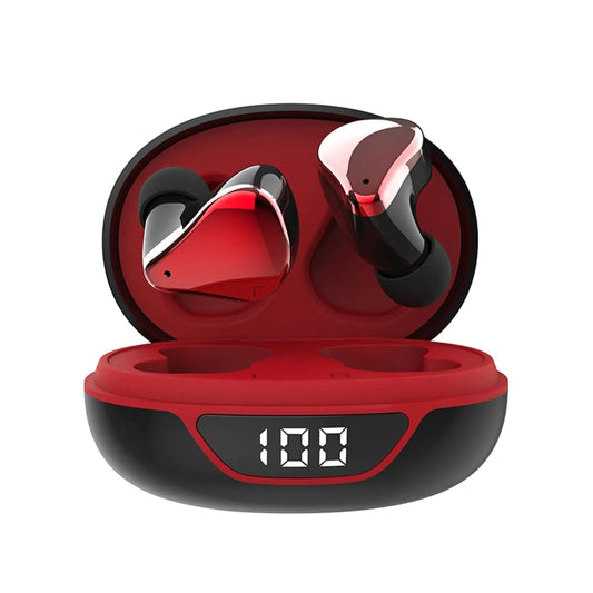 Small Wireless Earbuds for Small Ear Canals Blue Tooth Ear Buds Earphones for iPhone Android Red Micro Tiny Mini Earbuds Wireless Bluetooth Noise Cancelling Waterproof in-Ear Headphones for Sports Kia Day Design