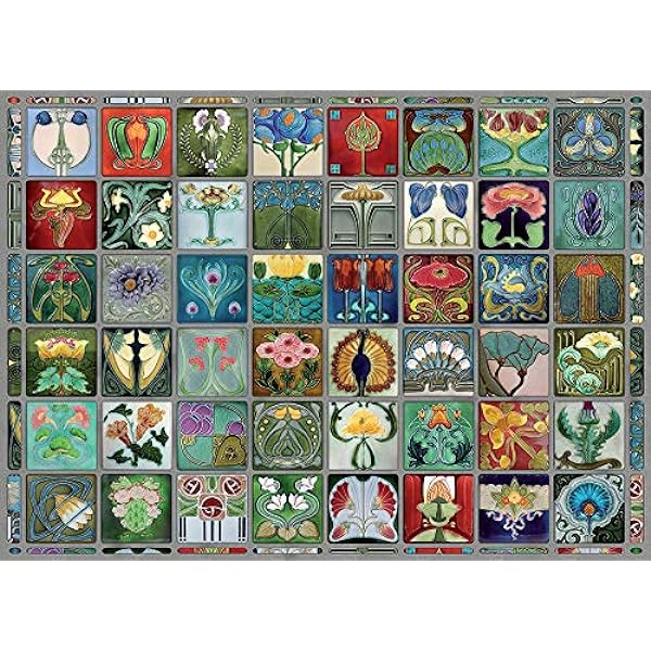 Art Nouveau Tiles 1000 Piece Jigsaw Puzzle Cobble Hill - - Jigsaw Puzzle