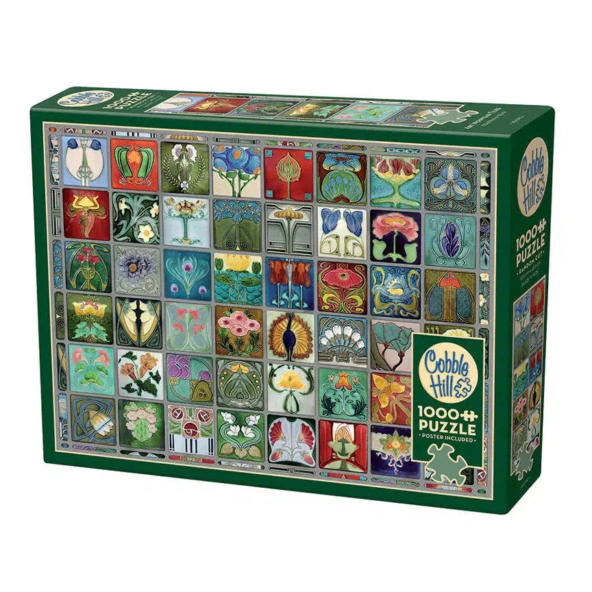 Art Nouveau Tiles 1000 Piece Jigsaw Puzzle Cobble Hill - - Jigsaw Puzzle