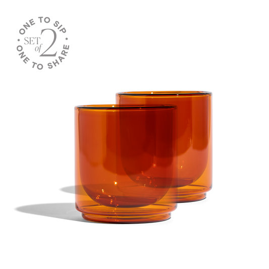 Cove 10oz Glass Tumbler - Set of 2 - Amber - Amber 10oz - glassware