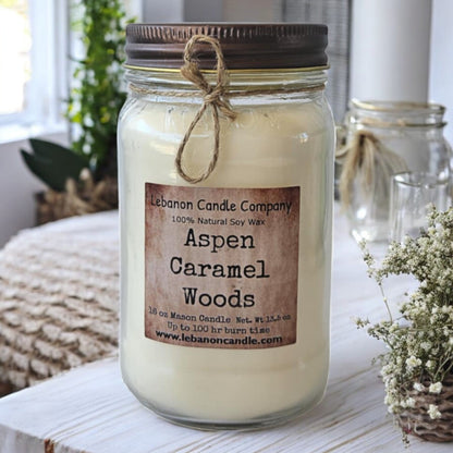 Aspen Caramel Woods Candle - - Candles & Melts