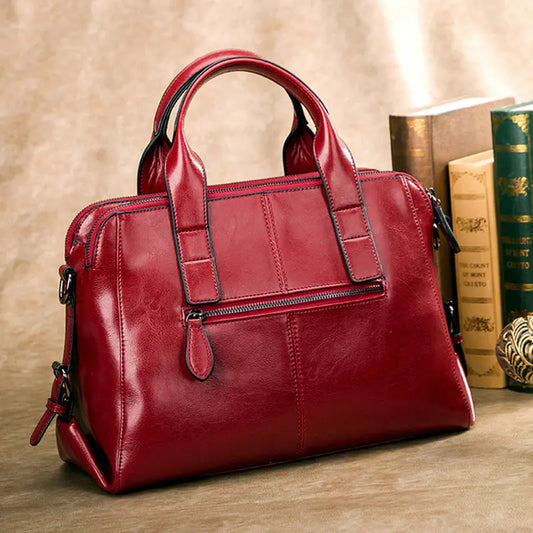 Simple Leather Crossbody Bag - Kia Day Design