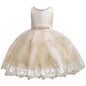 Girls Christmas Sequin Tutu Dress light beige cream 3T