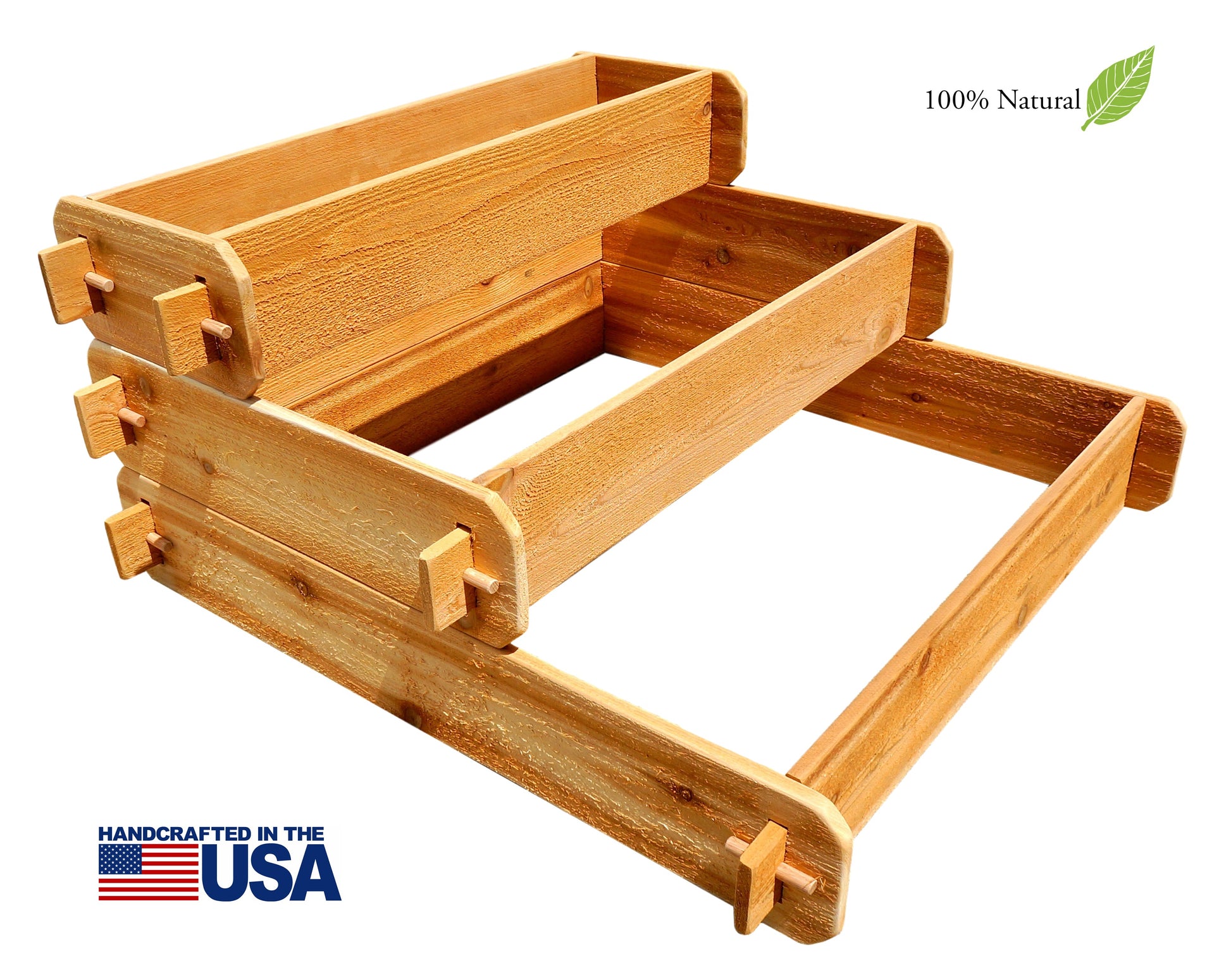 Timberlane Gardens Raised Garden Bed Kit 3 Tiered (1x3 2x3 3x3) Select Cedar Elevated Planter - - Raised Garden Bed Kit