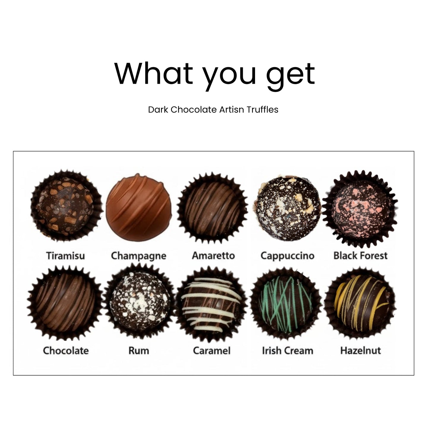 Andy Anand Artisan Dark Chocolate Truffles, 24 pc – Handmade Assorted Flavors, 60% Cocoa Butter, Gourmet Birthday & Holiday Gift Collection - - Food & Beverages > Desserts & Sweets > Chocolate