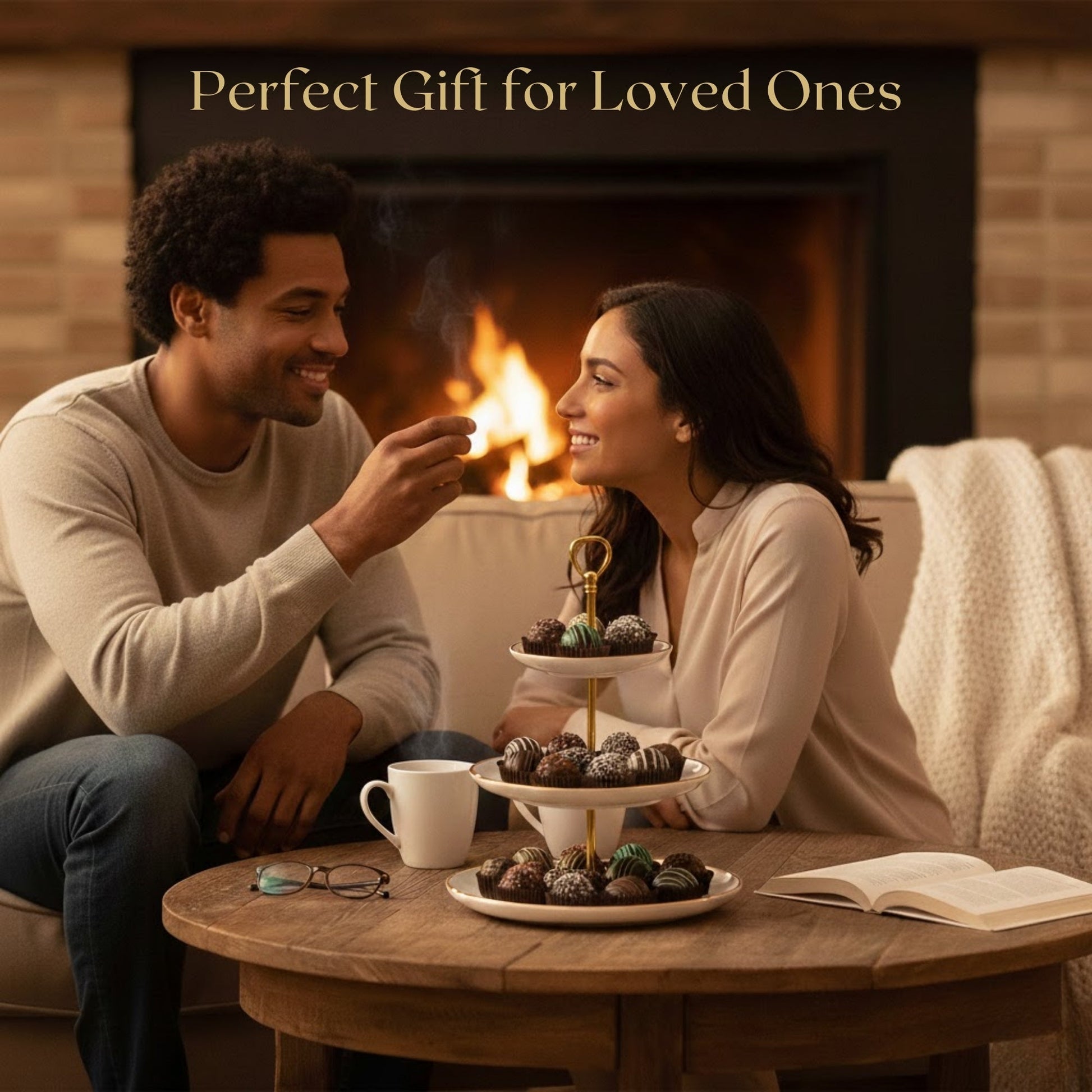 Andy Anand Artisan Dark Chocolate Truffles, 24 pc – Handmade Assorted Flavors, 60% Cocoa Butter, Gourmet Birthday & Holiday Gift Collection - - Food & Beverages > Desserts & Sweets > Chocolate