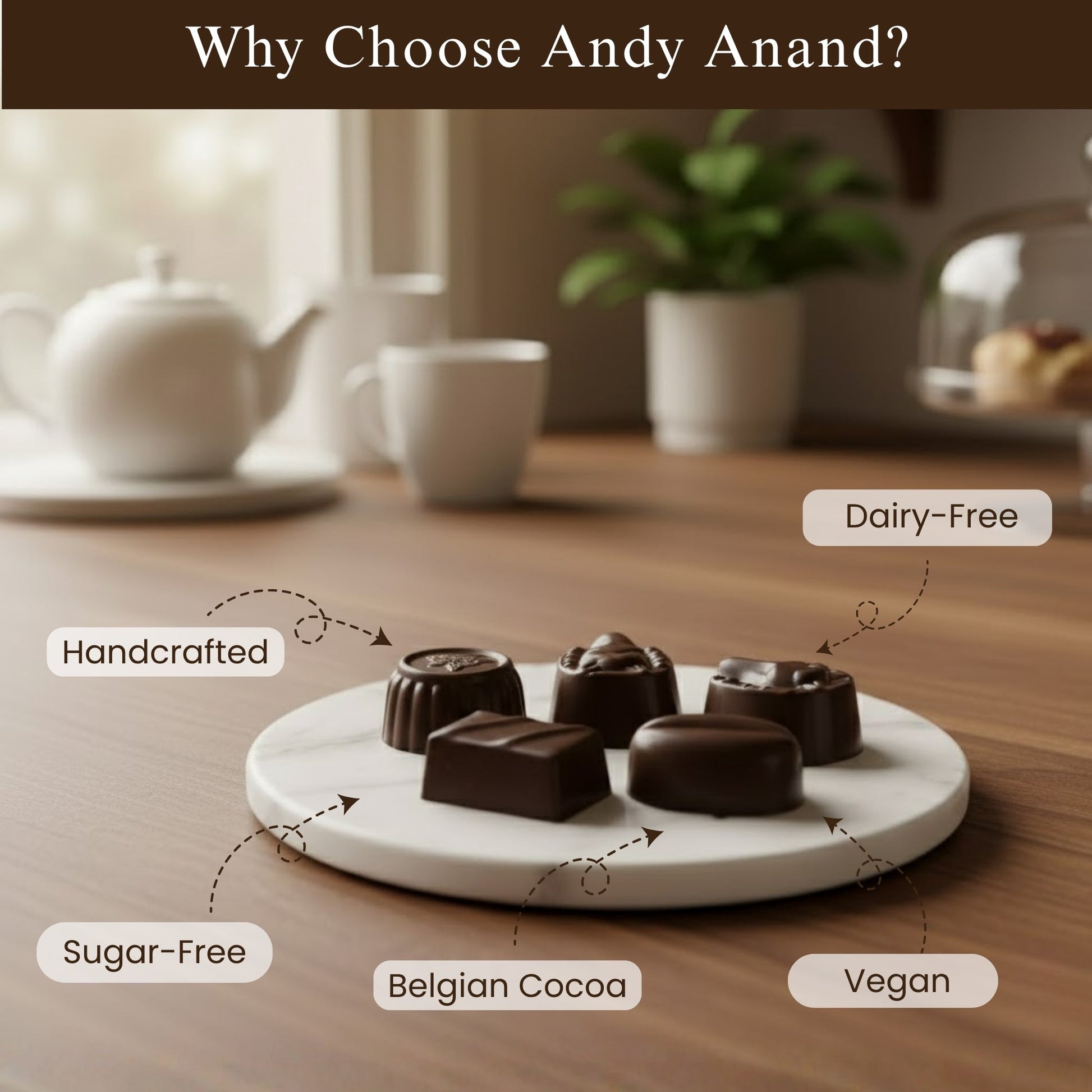 Andy Anand Luxurious Dark Chocolate Truffles Gift Box, 24 pc – Handmade Gourmet Assorted Flavors, Perfect for Indulgence, Birthday & Holiday - - Food & Beverages > Desserts & Sweets > Chocolate