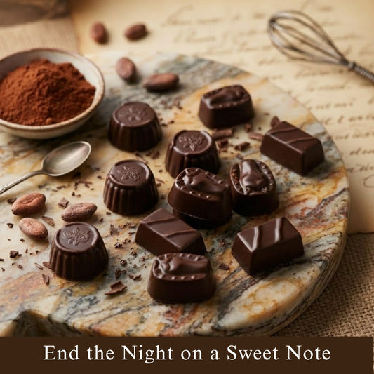 Andy Anand Luxurious Dark Chocolate Truffles Gift Box, 24 pc – Handmade Gourmet Assorted Flavors - - Food & Beverages > Desserts & Sweets > Chocolate