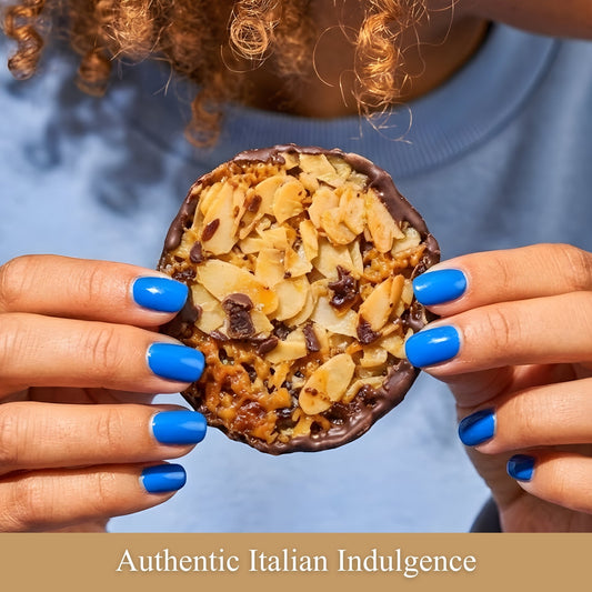 Andy Anand Dark Chocolate Florentine Biscuit Cookies Orange & Almond 24 pc – Imported from France - - Food & Beverages > Desserts & Sweets > Chocolate