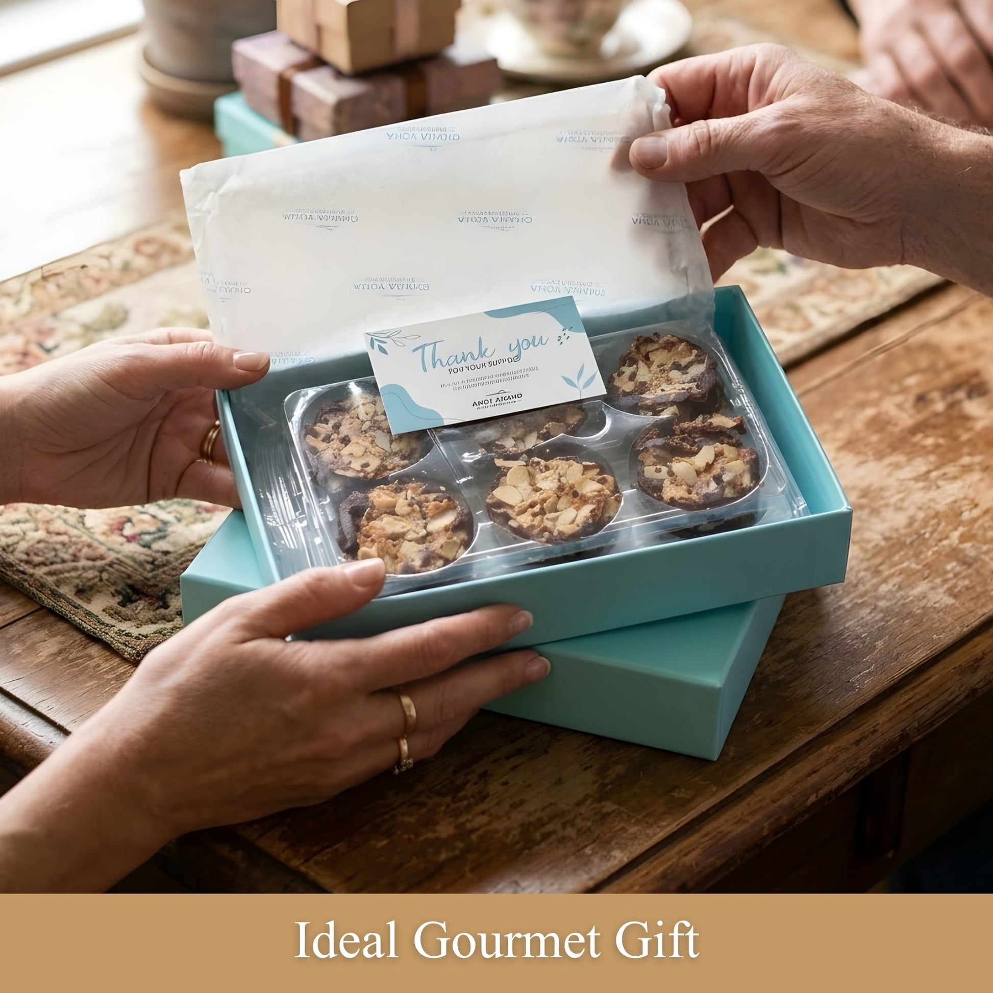 Andy Anand Dark Chocolate Florentine Biscuit Cookies, Orange & Almond, 24 pc – Imported from France, Gourmet Birthday & Holiday Gift Box - - Food & Beverages > Desserts & Sweets > Chocolate