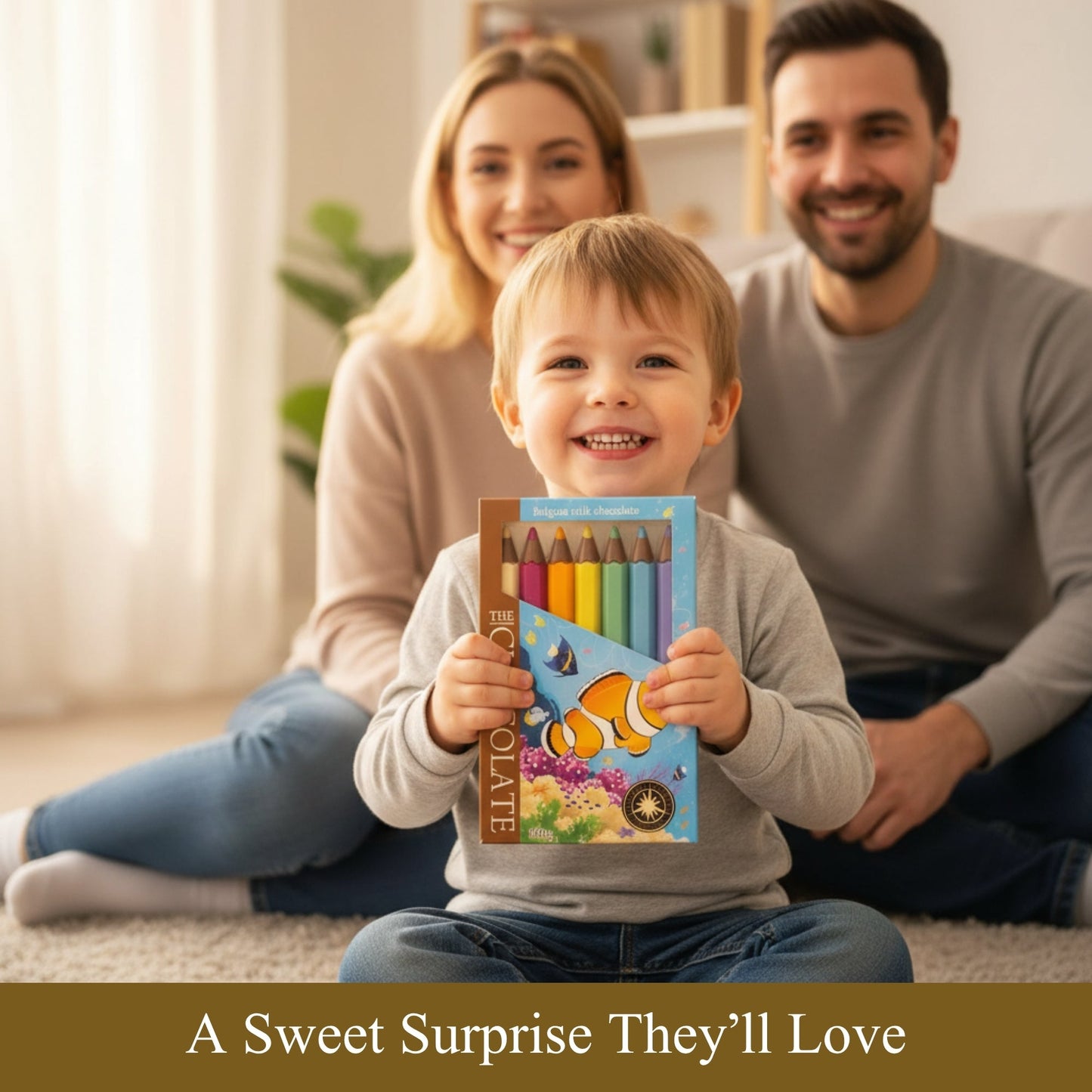 Andy Anand Milk Chocolate Crayon Boxes, 3-Pack, 21 pc – Fun Kids Chocolate Gift, 60% Cocoa Butter, Birthday, Easter & Holiday Gift Box - - Food & Beverages > Desserts & Sweets > Chocolate