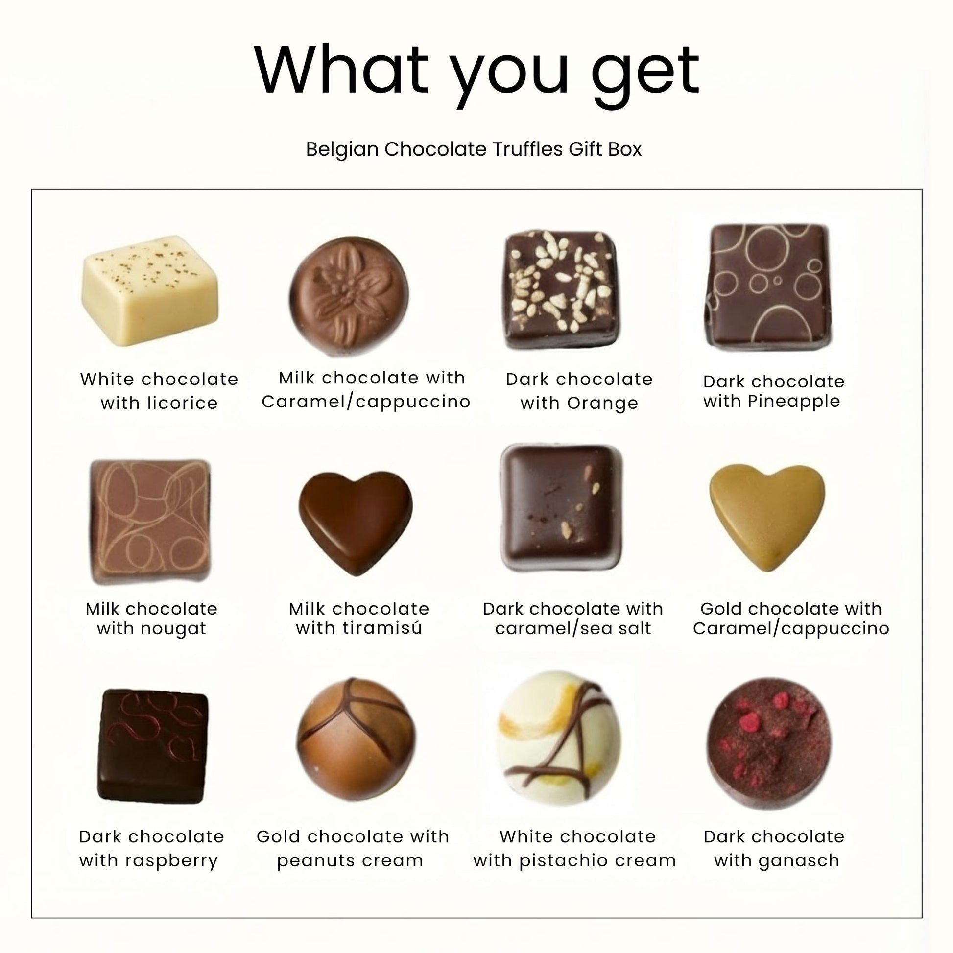 Andy Anand Gourmet Velvet Belgian Chocolate Bonbons Gift Box, 25 pc – Assorted Bon Bon Collection, European Craftsmanship, Birthday & Holiday Gift - - Food & Beverages > Desserts & Sweets > Chocolate