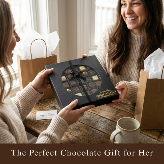 Andy Anand Gourmet Velvet Belgian Chocolate Bonbons Gift Box, 25 pc – Assorted Bon Bon Collection - - Food & Beverages > Desserts & Sweets > Chocolate
