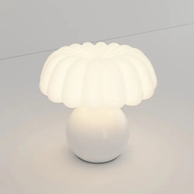 Cream Decorative Mushroom Table Lamp