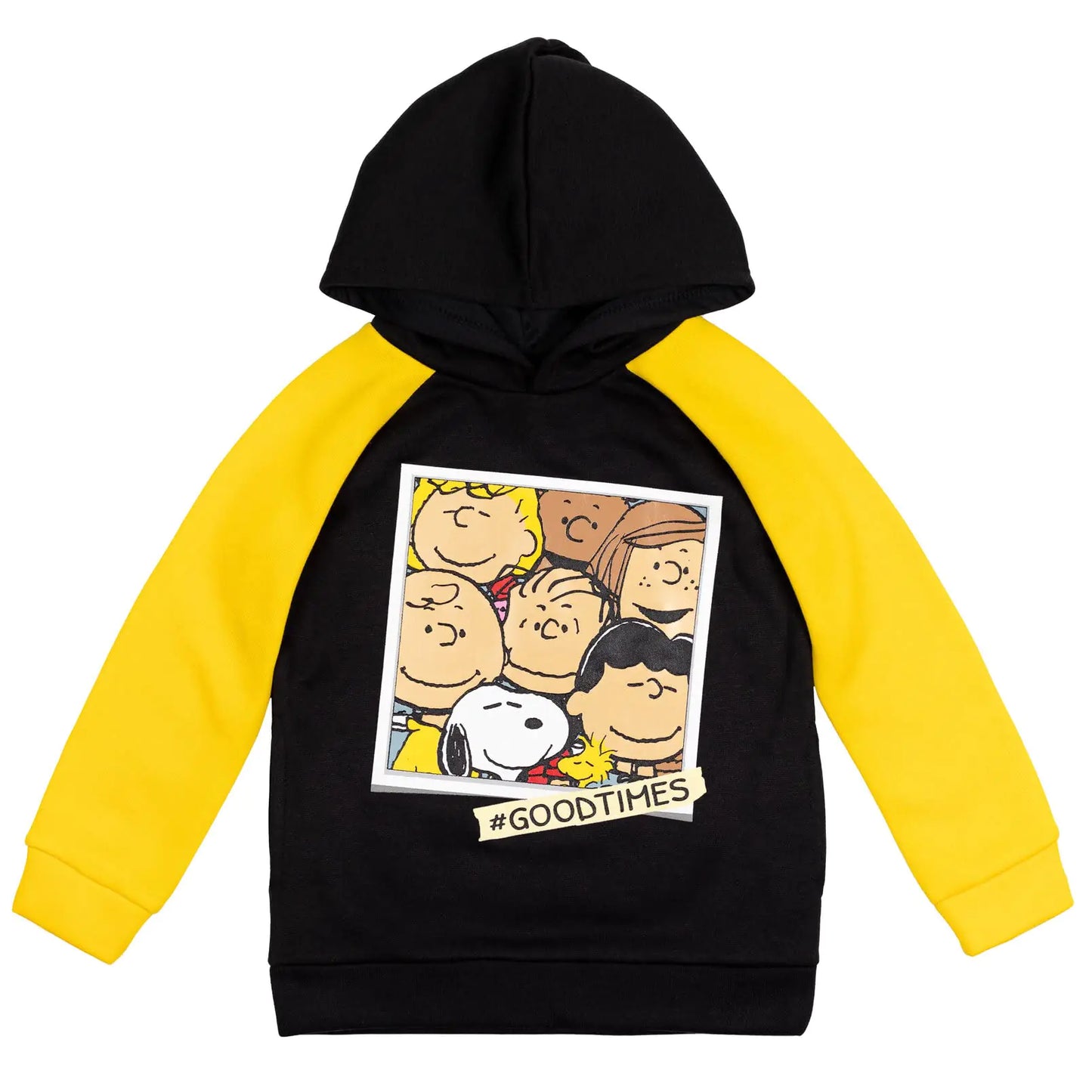 PEANUTS Charlie Brown Snoopy And Friends Little Boys Fleece Hoodie Yellow/Black 5