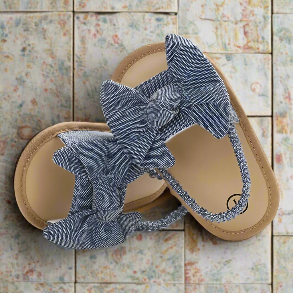 Baby Girls Bow Knot Sandals: Summer Soft Sole Princess Shoes