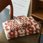 Plaid Series Towel Bath Towel Cherry Blossom Absorbent Facial Towel - Red -