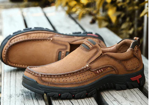 Top Layer Leather Casual Shoes - Kia Day Design