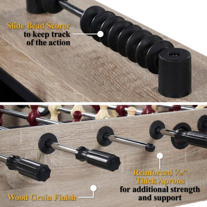 Sturdy X-Leg Industrial Modern Style 48-inch Foosball Table with 2 Balls - - Accents > Game Room