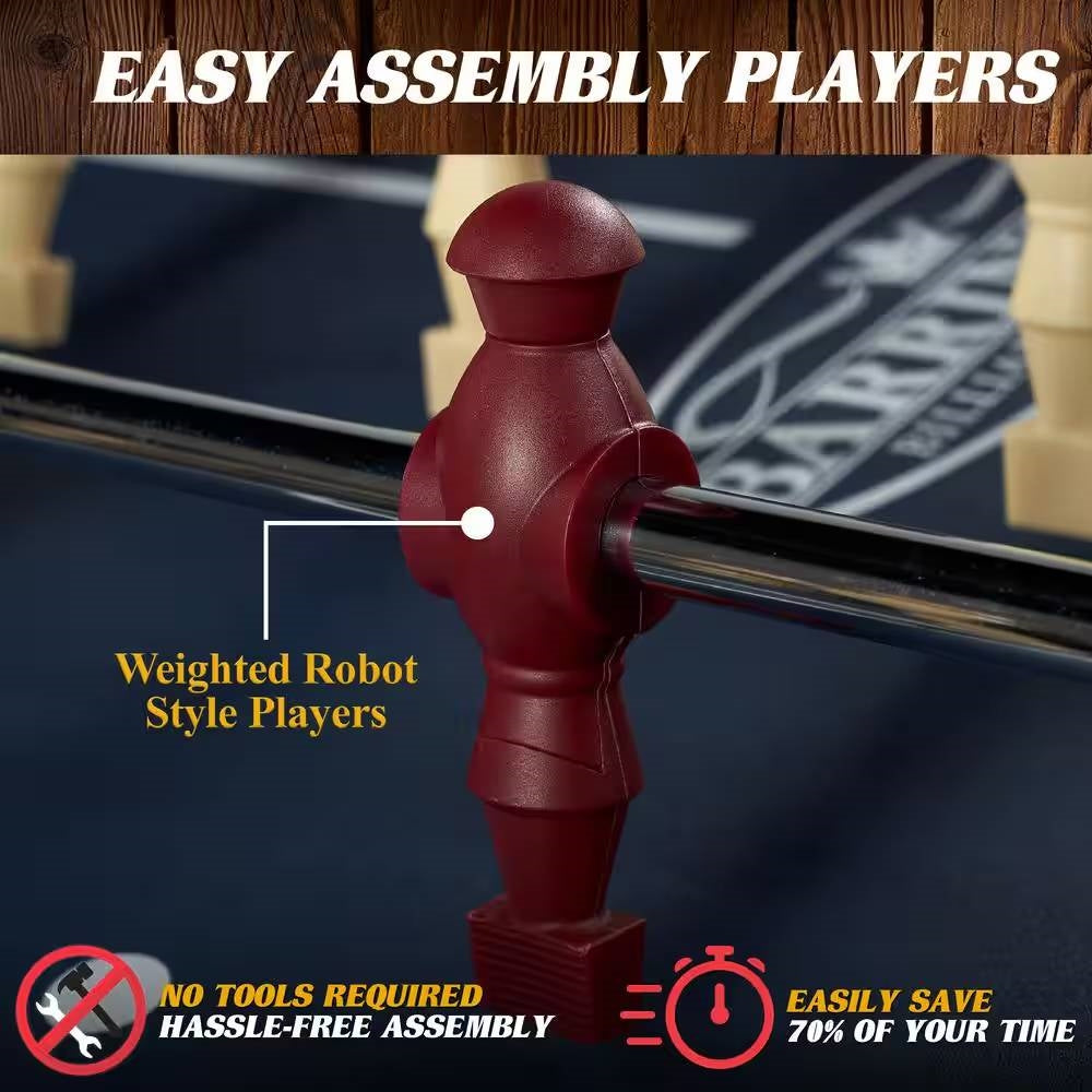 Sturdy X-Leg Industrial Modern Style 48-inch Foosball Table with 2 Balls - - Accents > Game Room