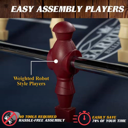 Sturdy X-Leg Industrial Modern Style 48-inch Foosball Table with 2 Balls - - Accents > Game Room