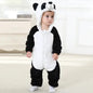 Childrens Long Sleeved Pajamas 6 Months black white