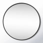 Round 21-inch Wall Mirror in Black - Living Room Bedroom Accent Bathroom Mirror - - Bathroom > Bathroom Mirrors