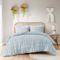 Twin/Twin XL 2-Piece Blue Pompom Microfiber Hypoallergenic Comforter Set - - Bedroom > Comforters and Sets
