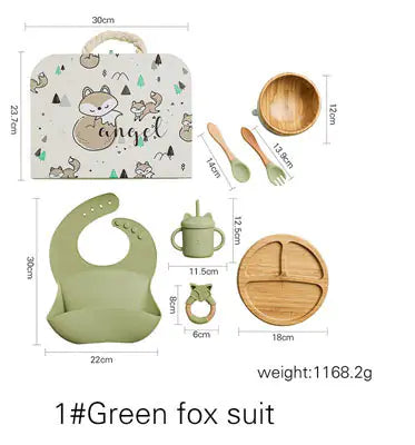 Baby Feeding Tableware Box Set Fox Set 20 x 22 x 20 cm