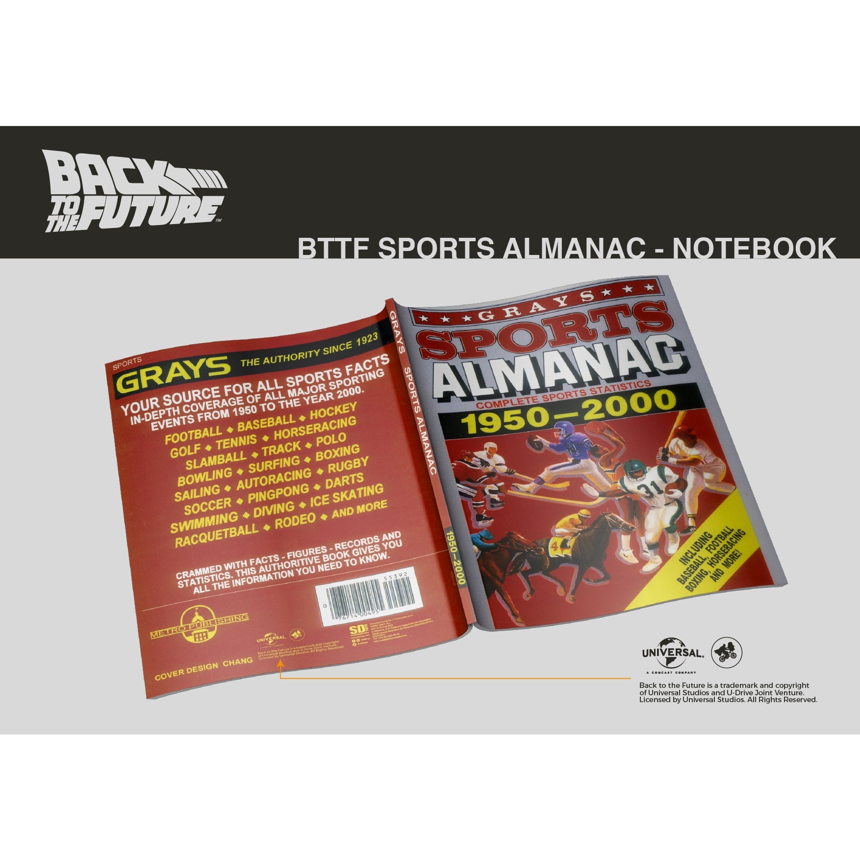 Back to the Future Part II Grays Sports Almanac notebook- Back to the Future™- {{Product type}}