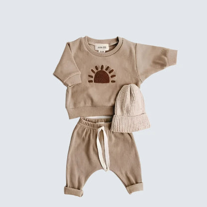 Spring Autumn Baby Clothes Set Khaki 6-12M 73