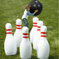 Giant Inflatable Bowling Set for Kids White black