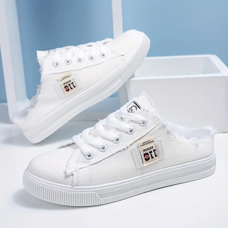 Flat Slip-On Canvas Sneakers - Kia Day Design