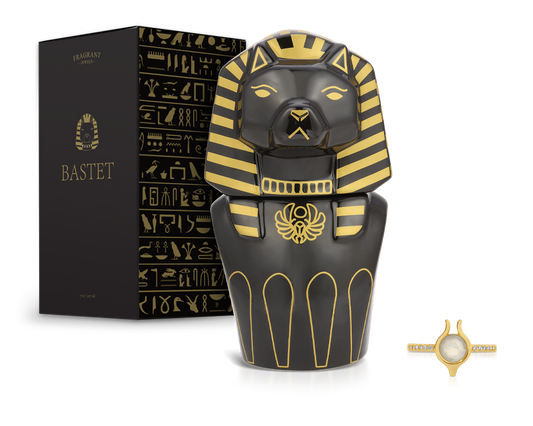 Bastet Cat - Jewel Candle Ceramic - Ring - Jewel Candle